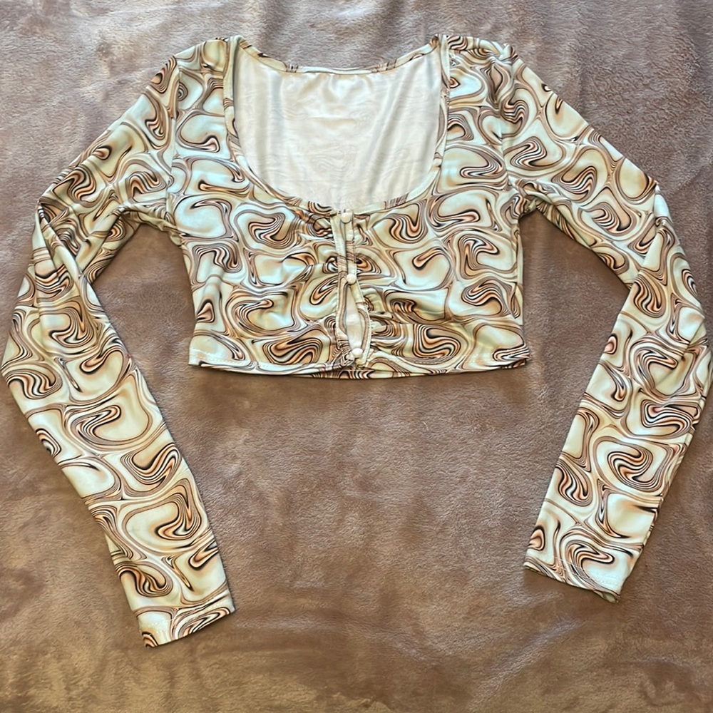 button up crop top